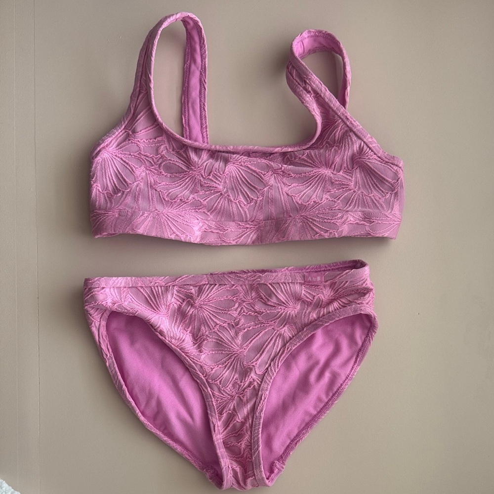 Abercrombie kids Pink Textured Bikini Set
